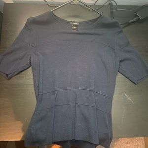 Navy Blue short sleeve blouse